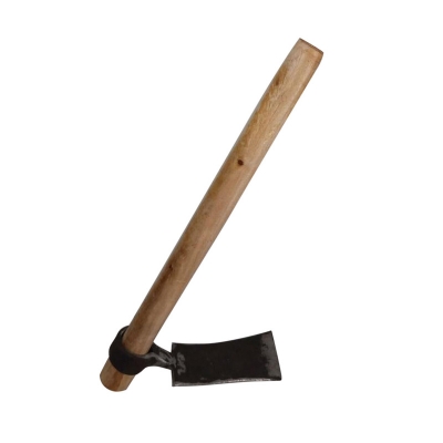 Picture of Garden Hoe Spade with Wooden Handle Agricultural Tool-Multicolor