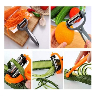 Picture of Multifunctional 360 Degree Rotary Kitchen Tool Vegetable Fruit Potato Carrot Peeler Grater Turnip Cutter Slicer Melon Gadget-Multicolor