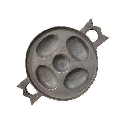 Picture of Cast Iron Chitoi Pitha Pan 5 Pit Traditional Cake Pan 20cm Durable Cooking Tool-Multicolor