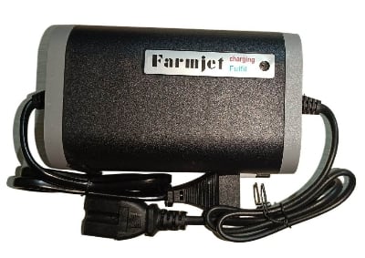 Picture of 12V 1.7A Framjet Germany Technology Auto Cut Battery Charger with Connector Kit, Socket & Clip + DC Fan Adapter | Smart AC to DC Charger for Sprayer Machine, DC Motor & Mini UPS Portable 12V Charger BD Black