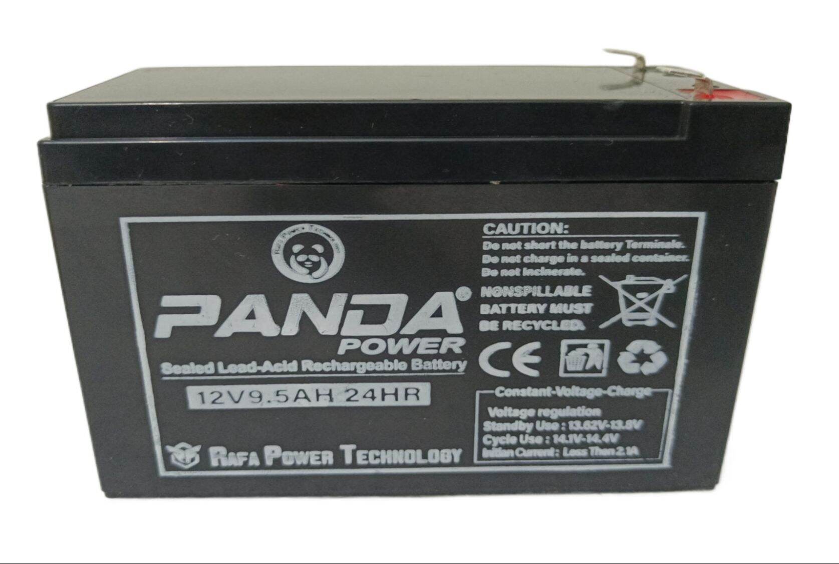 Picture of PANDA 12V 9.5Ah Dry Cell Lead Acid Battery  High Backup Battery for IPS, UPS, DC Fan, Light, Spray Machine, Motor Pump  Long Lasting German Technology Battery in Bangladesh Black