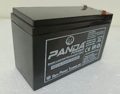 Picture of PANDA 12V 9.5Ah Dry Cell Lead Acid Battery  High Backup Battery for IPS, UPS, DC Fan, Light, Spray Machine, Motor Pump  Long Lasting German Technology Battery in Bangladesh Black
