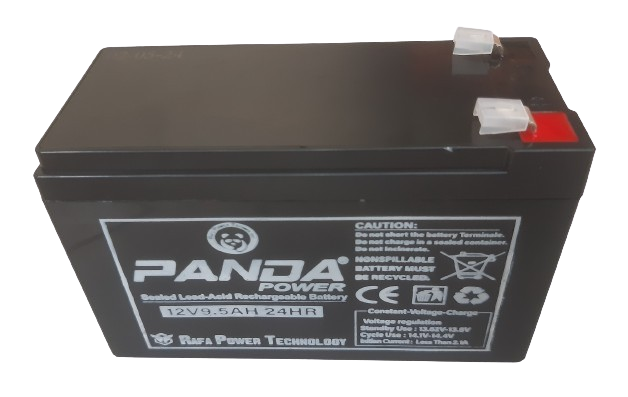 Picture of Panda 12 Volt 9.5 Ah Battery With Charger /12 Volt Battery Charger With Battery With Connector Socket And Clip Etc