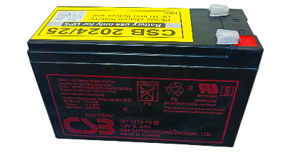 Picture of 12 Volt 9AH battery With Charger -COMBO / CSB 12 Volt 9AH Lead Acid Battery -12V CSB Battery / Dry Cell 12 9AH Battery With Charger + Socket Clip / 12 Volt Battery Black
