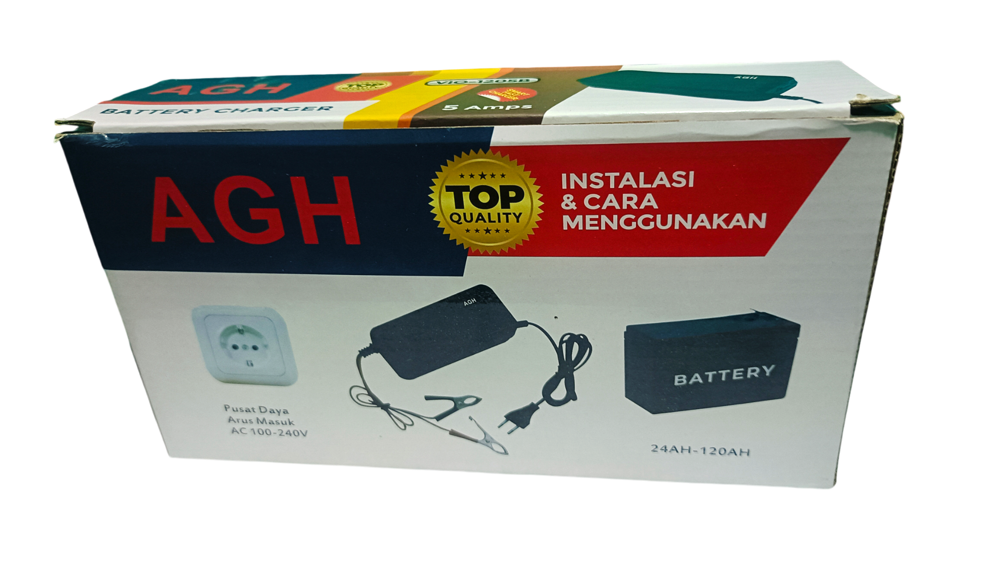 Picture of 12V 5A Smart Fast Battery Charger / 12V 5Ah To 100Ah Battery Charge Capacity /Auto-cut ,Drycell Lead Acid Battery Charger