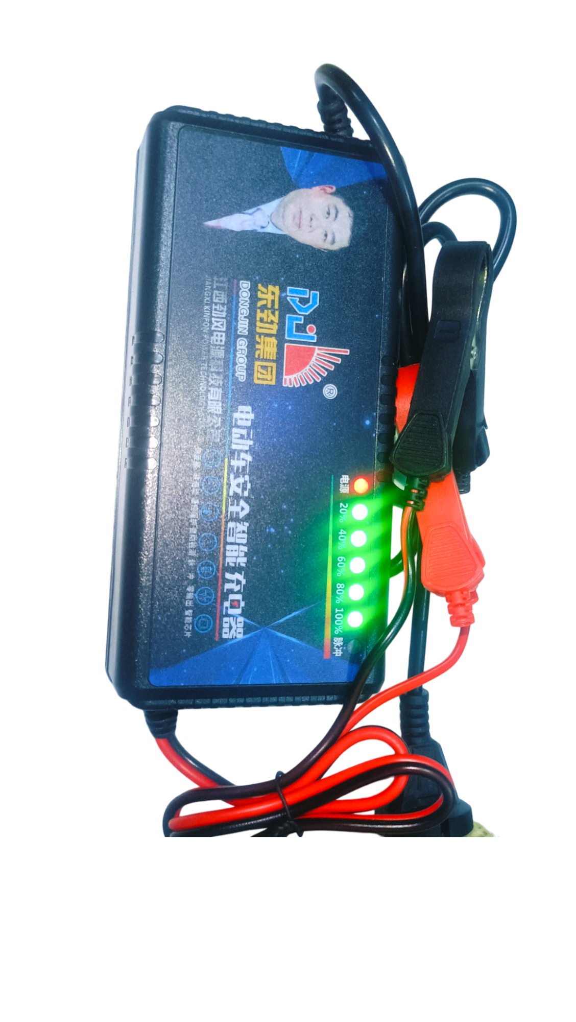 Picture of DJ 12V 30-200Ah Smart Heavy Duty Battery Charger | Lead Acid & Dry Cell Charger for Car, Auto Rickshaw, UPS & IPS | Professional Fast Repair Charger Black