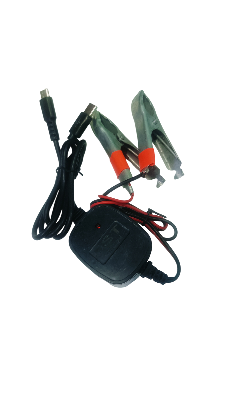 Picture of 12V Solar Mobile Phone Charger | 2.4A Quick DC Clip Charger | Type-B + Type-C Cable | 12V to USB Fast Charging