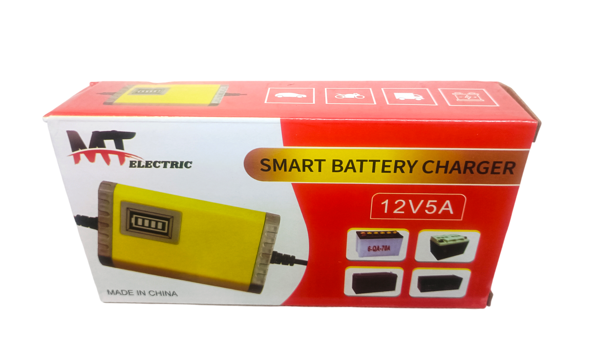 Picture of 12V 5A Smart Fast Battery Charger | 12V 5Ah–100Ah Battery Charger | Auto Cut & Protection System