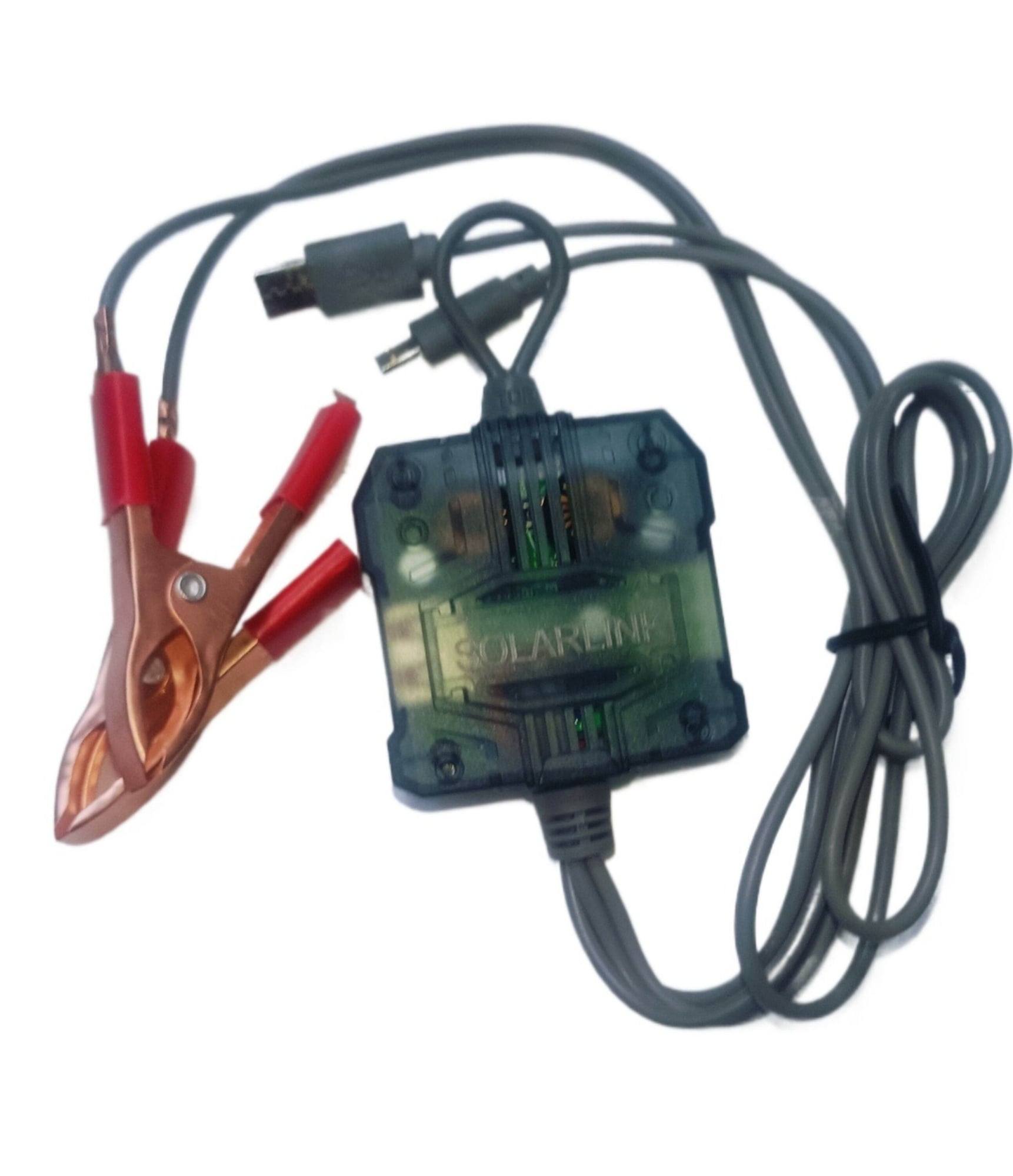 Picture of Solar/Dc Mobile Phone Charger From 12V Battery - 6,4A Quick Dc Clip Charger/Type  C+B Option 2 USB Charging Port 72 Watt Matte Black