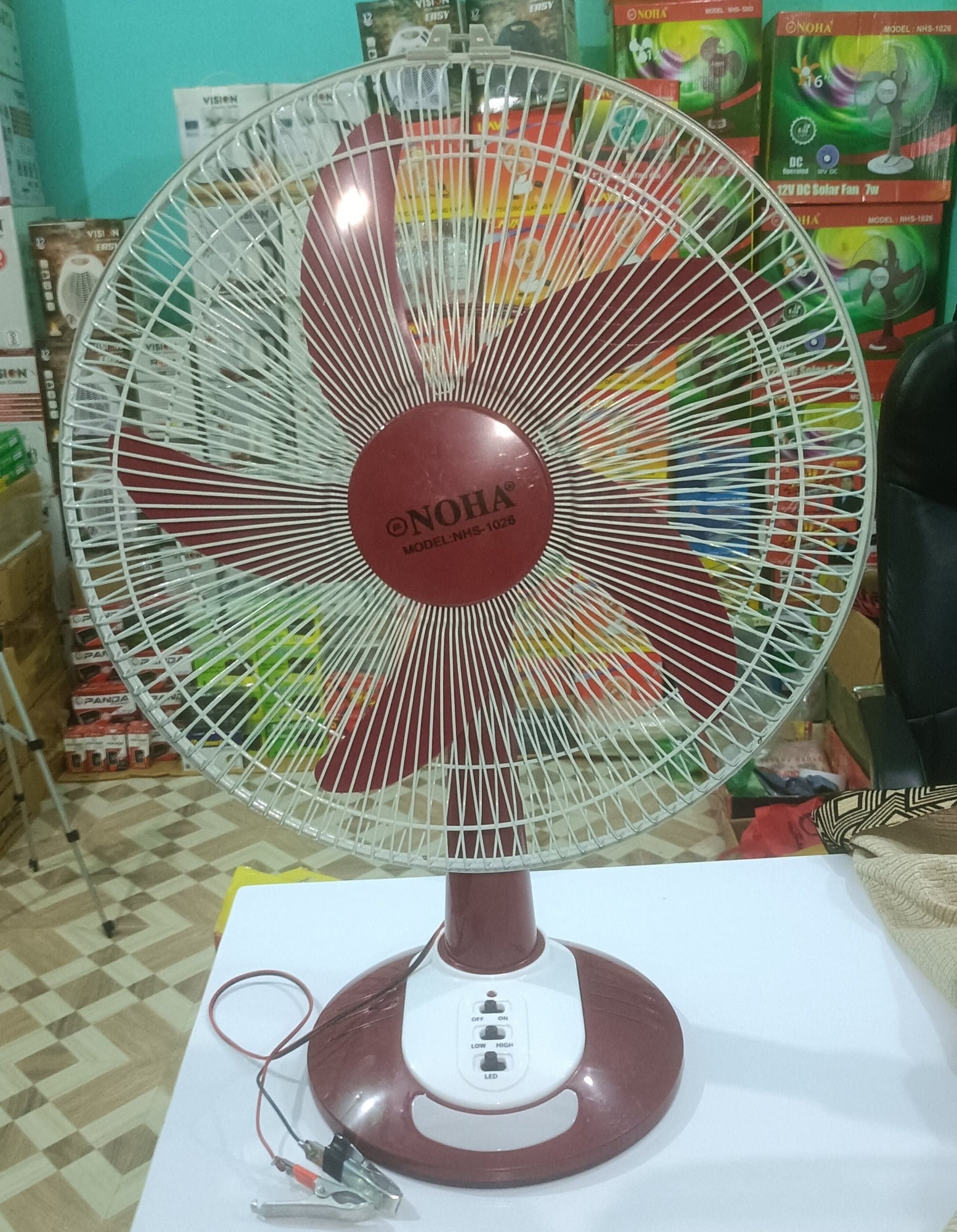 Picture of NOHA Solar Fan 16 Inch / Noha 16' Half Stand Solar Fan /16 Inch 12v Dc Solar Fan