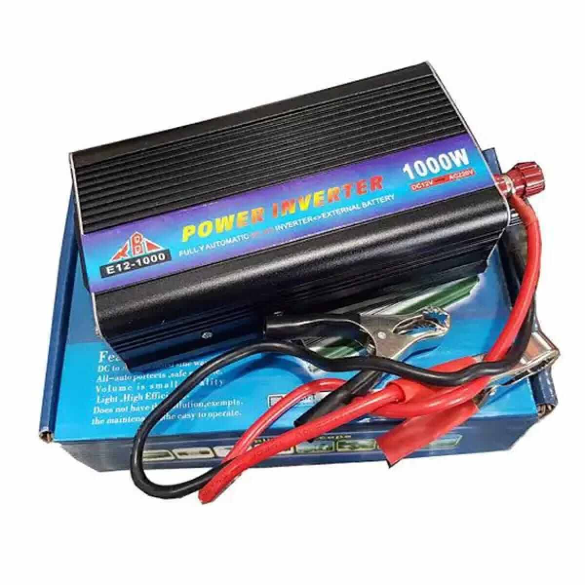 Picture of 1000W Power Inverter DC 12V to AC 220V | Real Output 400W Modified Sine Wave Inverter | Portable Car & Home Power Converter | 12V Battery to 220V AC Transformer Multicolor