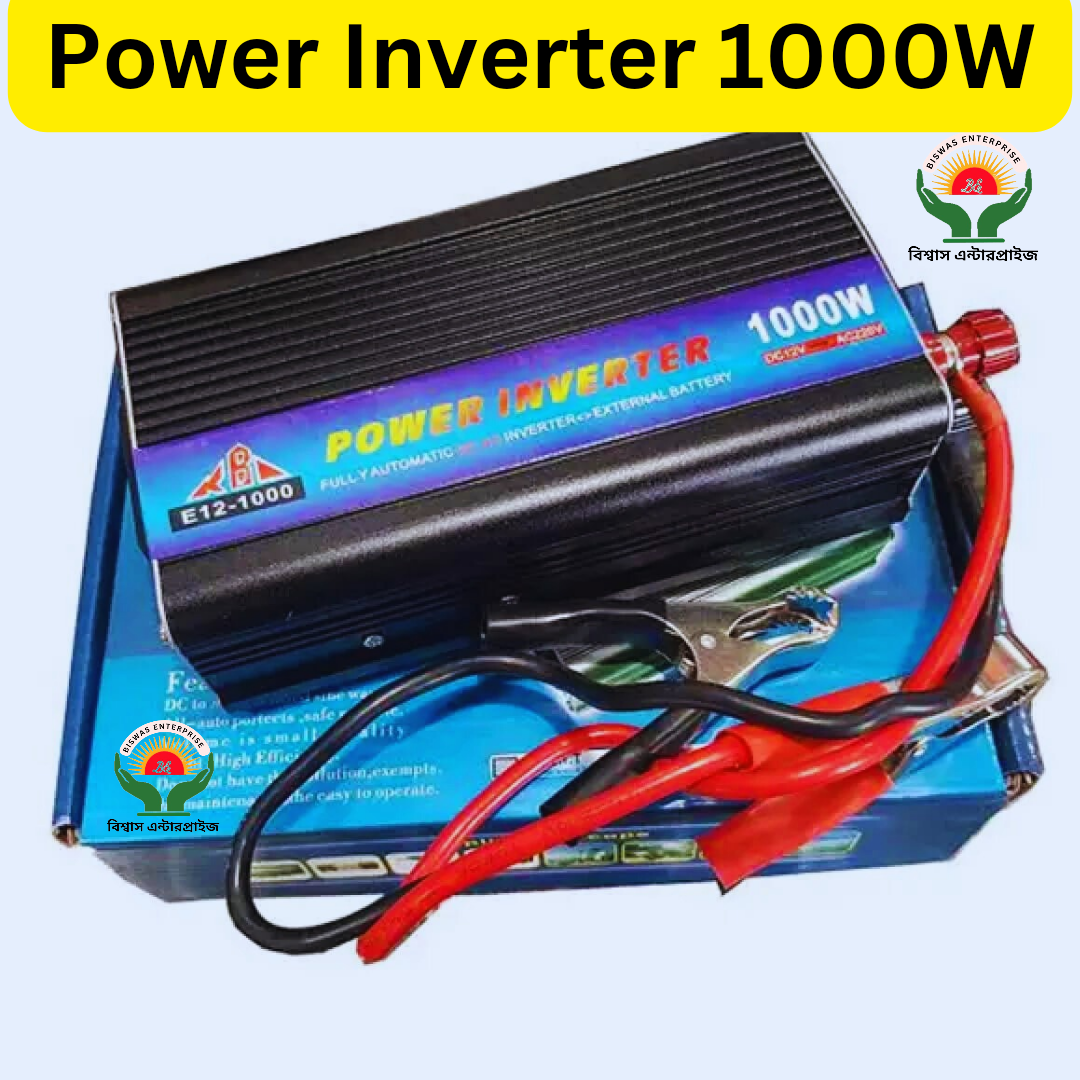 Picture of 1000W Power Inverter DC 12V to AC 220V | Real Output 400W Modified Sine Wave Inverter | Portable Car & Home Power Converter | 12V Battery to 220V AC Transformer Multicolor