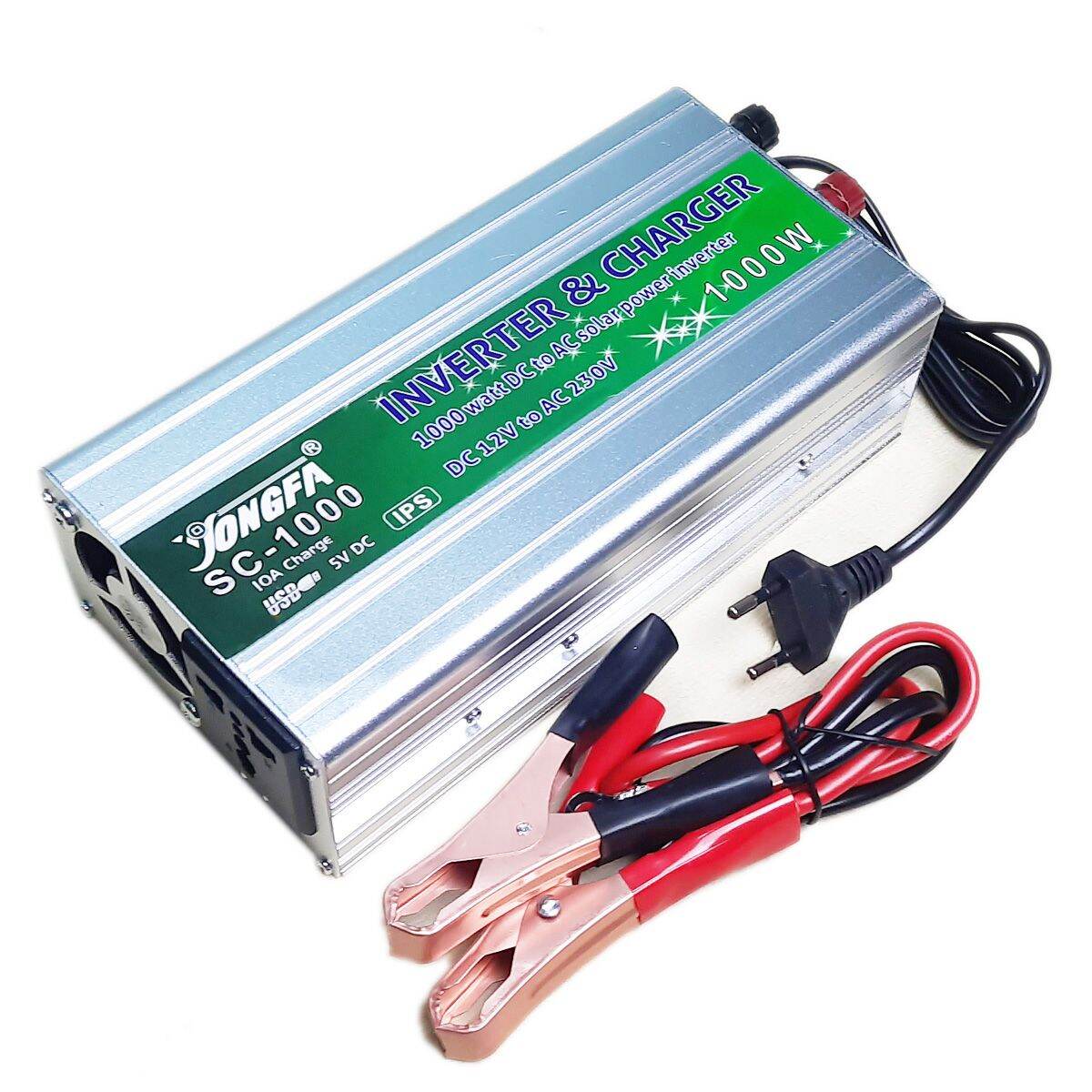 Picture of 1000W 4-in-1 Inverter & Battery Charger | DC 12V to AC 220V Inverter | 10A Auto Battery Charger Multicolor