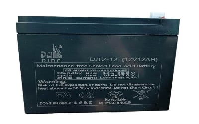 Picture of DJDC 12V 12Ah Battery / 12 volt 12Ah Battery for Electric Cycle ,Spary Machine,DC Motor, UPS,,Dc Fan Light Etc Black