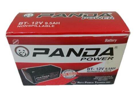 Picture of Panda 12 Volt 9.5 Ah  Battery  With Charger /12 Volt Battery Charger With Battery With Connector Socket And Clip Etc Multicolor