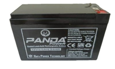Picture of Panda 12 Volt 9.5 Ah  Battery  With Charger /12 Volt Battery Charger With Battery With Connector Socket And Clip Etc Multicolor