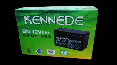 Picture of 12 Volt 9AH battery  Kennede  12 Volt 9AH Dry  Battery -12 V Battery  Kennede   -Bangladesh  -12V 9AH Made on Battery Black