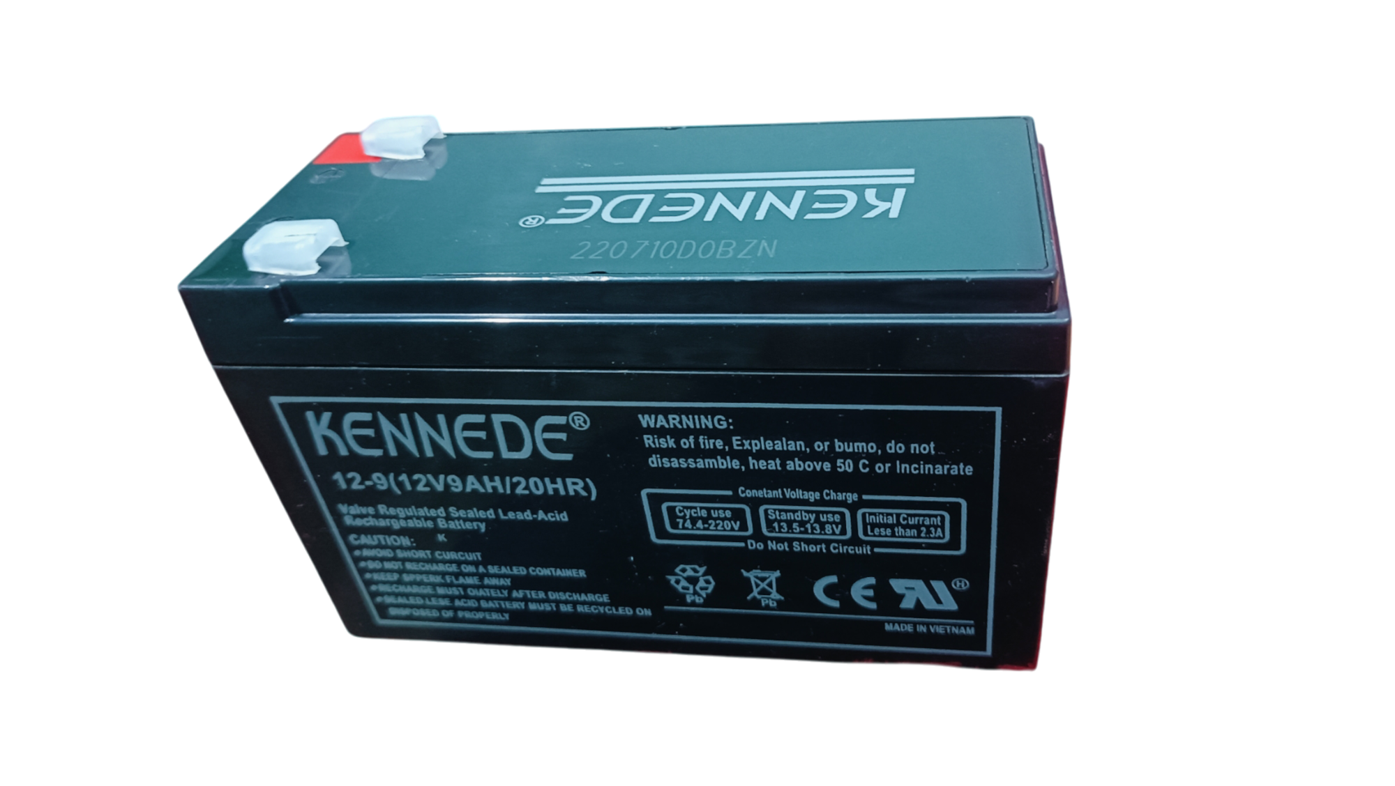 Picture of 12 Volt 9AH battery  Kennede  12 Volt 9AH Dry  Battery -12 V Battery  Kennede   -Bangladesh  -12V 9AH Made on Battery Black
