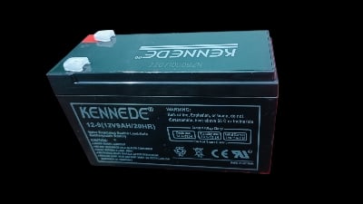 Picture of 12 Volt 9AH battery  Kennede  12 Volt 9AH Dry  Battery -12 V Battery  Kennede   -Bangladesh  -12V 9AH Made on Battery Black