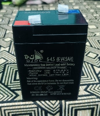 Picture of 6V 4.5Ah Rechargeable Battery | Multi-Purpose Use for Charger Fan, Light, Weight Scale, Toy Car & Electronics
