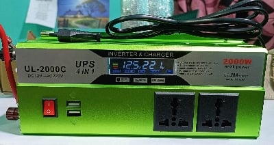 Picture of JONGFA 2000W Smart UPS Inverter – 12V to 220V Multi-function with 20A Battery Charger. Automatic backup and battery charging and Modified Sine Wave output for all electrical devices including computers, lights, fans Multicolor