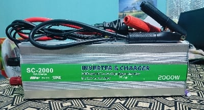 Picture of 2000 Watt Inverter with Charger Multi-Function  UPS 2000W 12V To 220V Power Inverter and 20A Battery Charger Silver