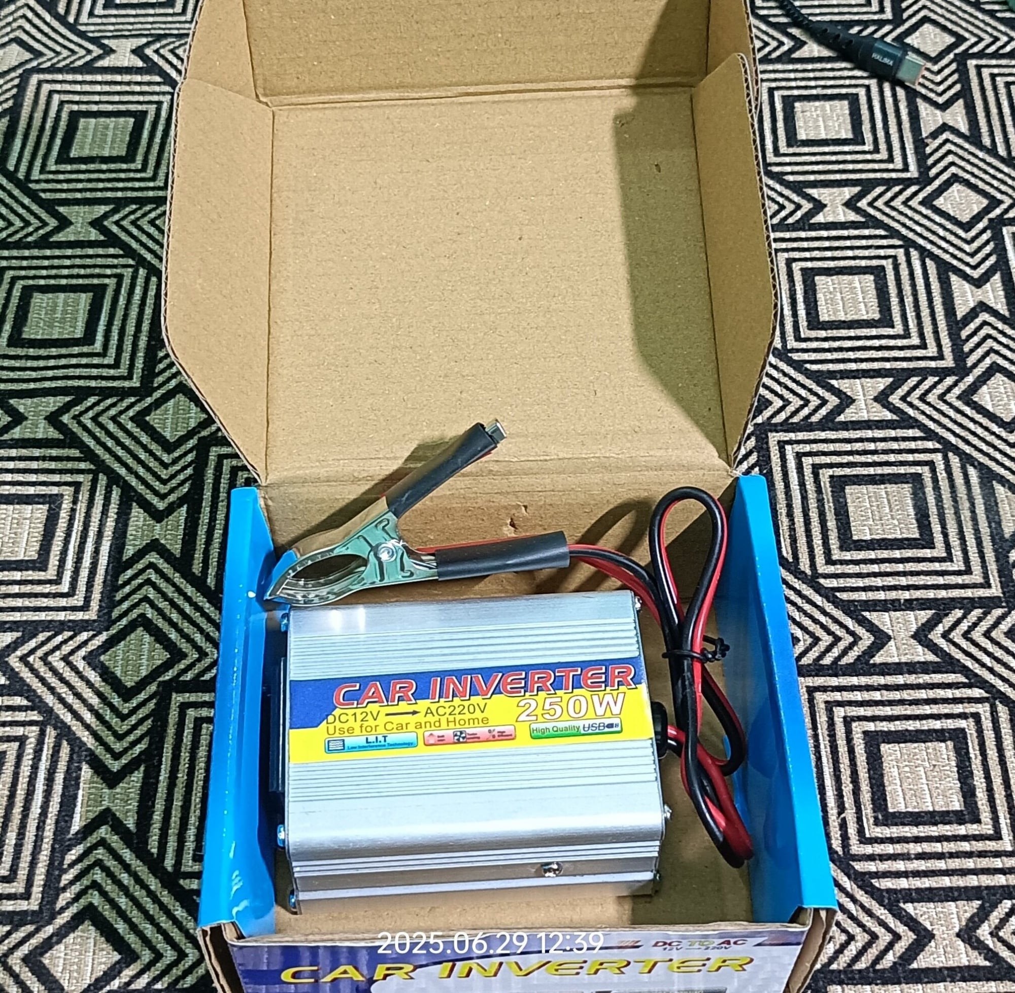 Picture of Solar Inverter 250W DC 12V To Ac 220V Solar  Inverter Converter Multicolor