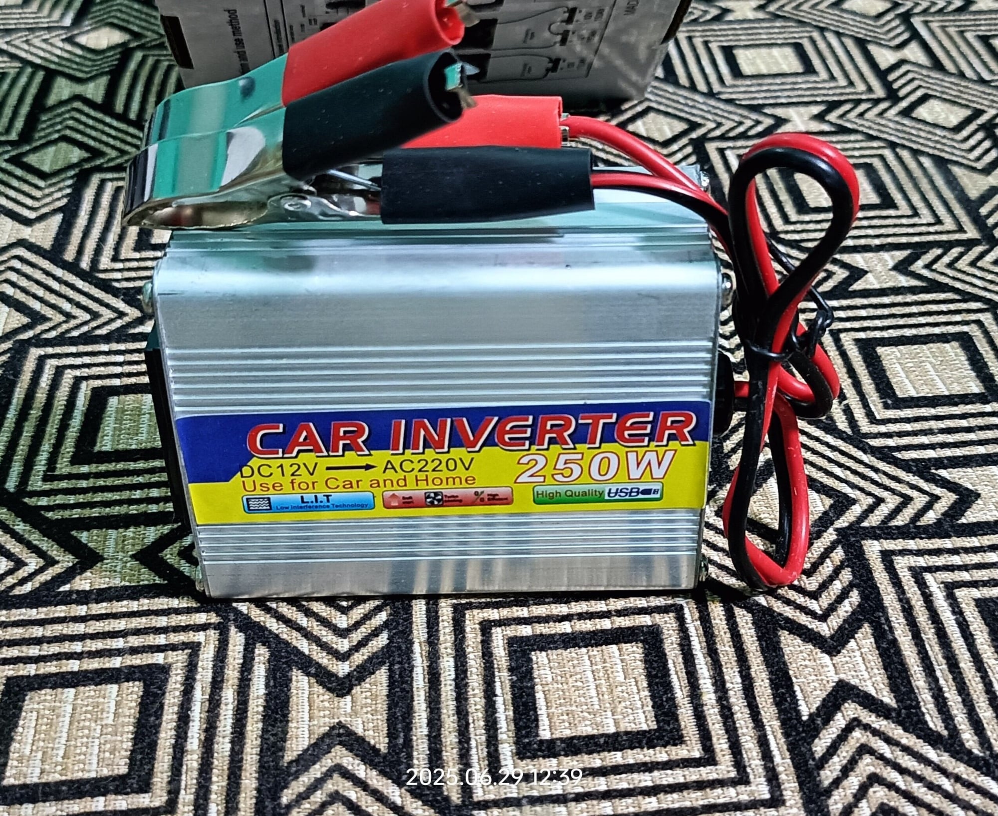 Picture of Solar Inverter 250W DC 12V To Ac 220V Solar  Inverter Converter Multicolor