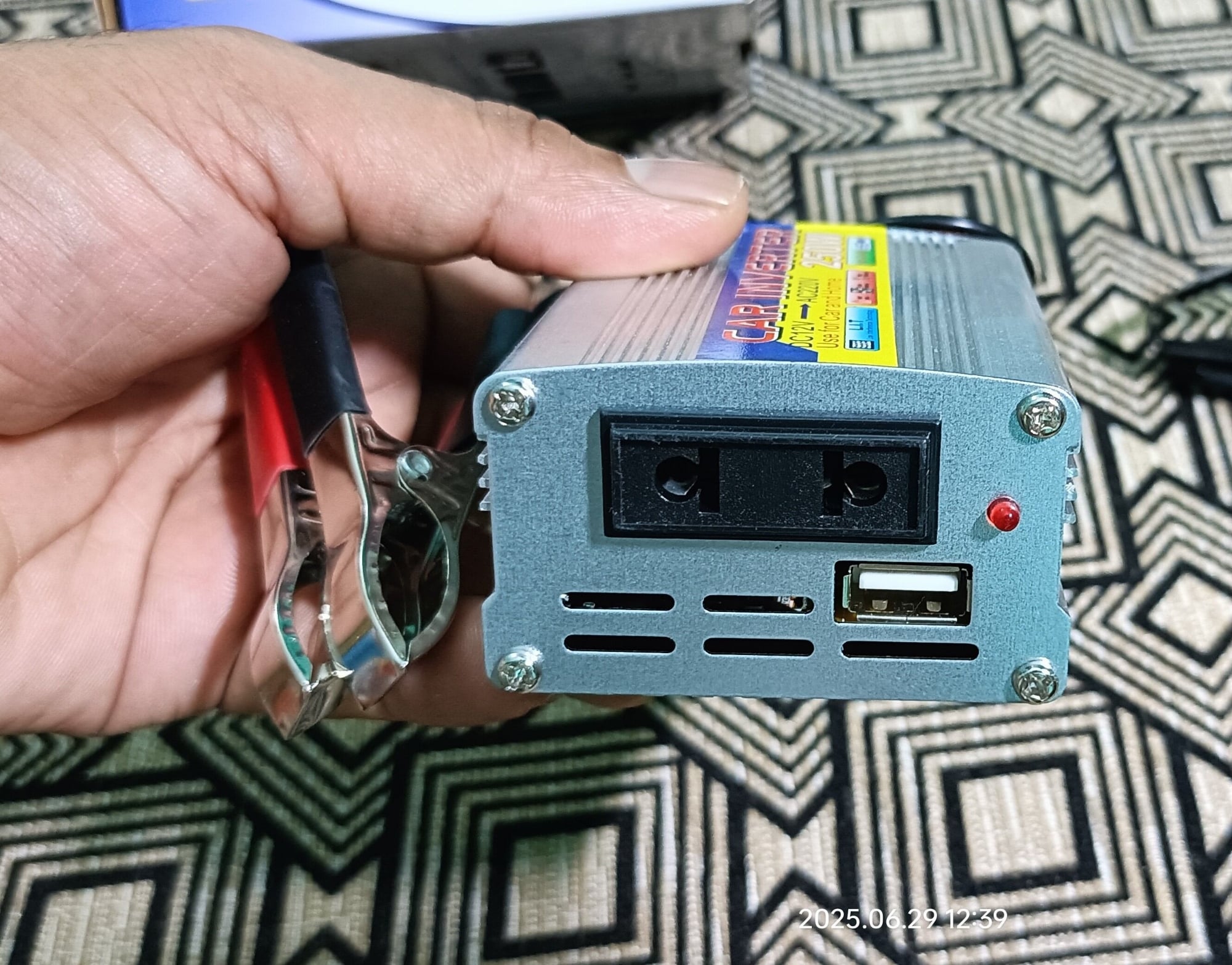 Picture of Solar Inverter 250W DC 12V To Ac 220V Solar  Inverter Converter Multicolor