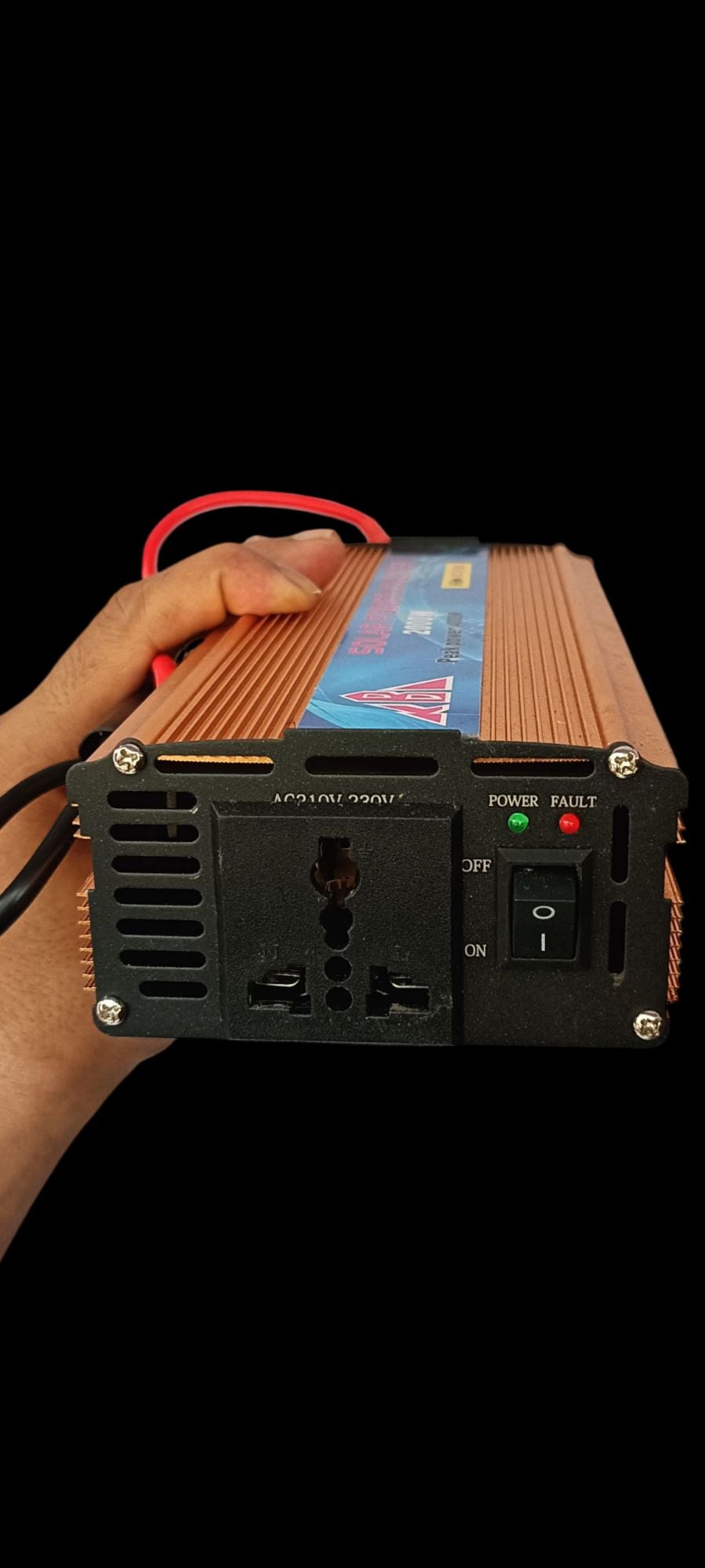 Picture of KBM-2000Watt inverter |input 12V dc To convert output 220V inverter used for  computer, Fan,Light,Tv,router, ono,CC camera, laptop charging, mobile charging ETc.highest loading 900 Multicolor