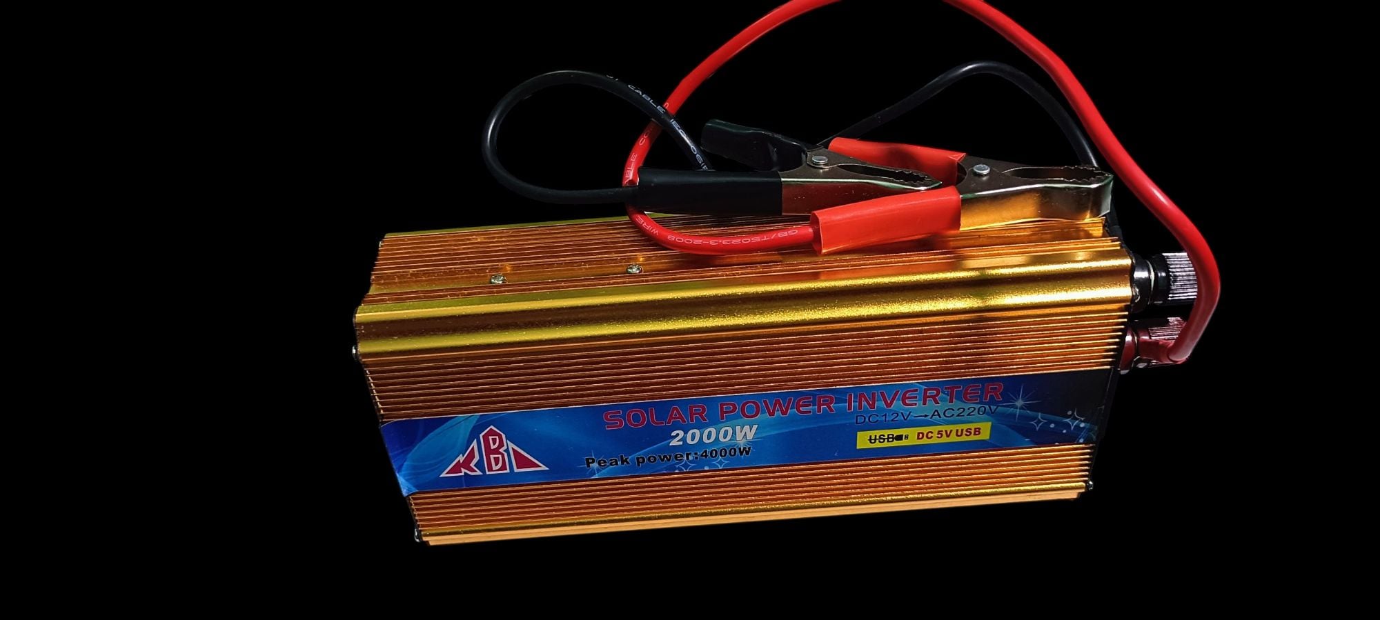 Picture of KBM-2000Watt inverter |input 12V dc To convert output 220V inverter used for  computer, Fan,Light,Tv,router, ono,CC camera, laptop charging, mobile charging ETc.highest loading 900 Multicolor
