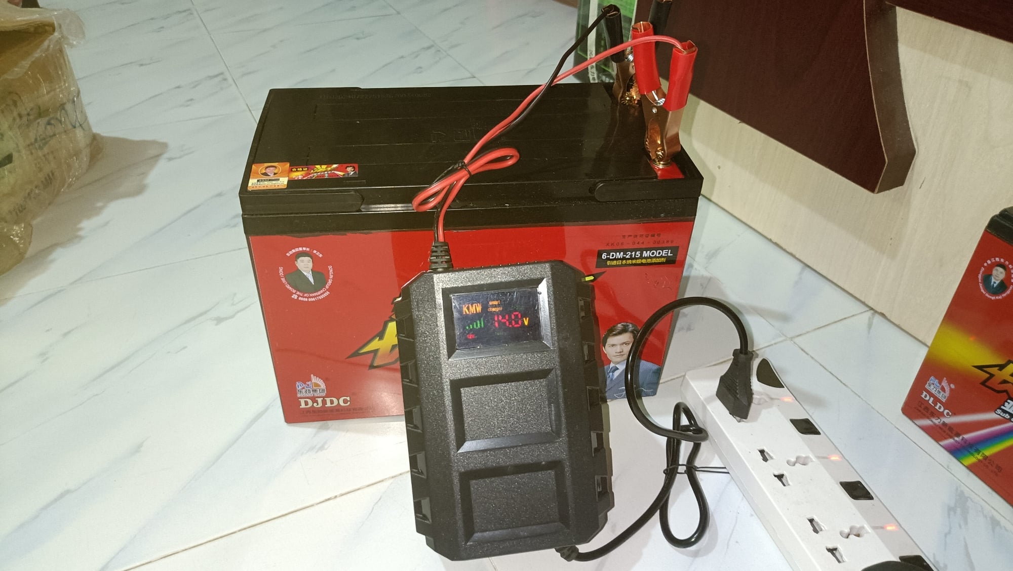 Picture of 12 volt automatic Digital battery charger/20A  Drycell And Water And Jel  battery Charger/Dry Battery Charger 12Ah To 250AH Black