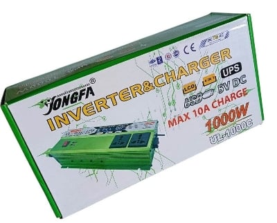 Picture of JONGFA Digital Display 1000W Inverter with 10A Auto-Cut Charger | 4-in-1 Solar IPS & UPS for Home/Office BD