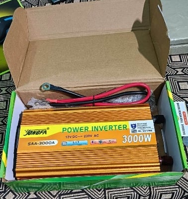 Picture of Jongfa 3000W Power Inverter DC 12V to AC 220V | Real 1400W Output | Aluminum Alloy Body | Modified Sine Wave | Smart Home & Outdoor Inverter