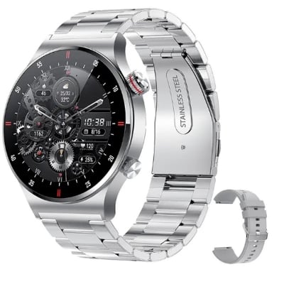 Picture of LIGE BW0382 ECG+BP+NFC  Bluetooth call Smart watch Men Heart rate Blood pressure Full touch sports Fitness Watches Bluetooth Call for Android iOS smart watch with Steel and Silicon belt