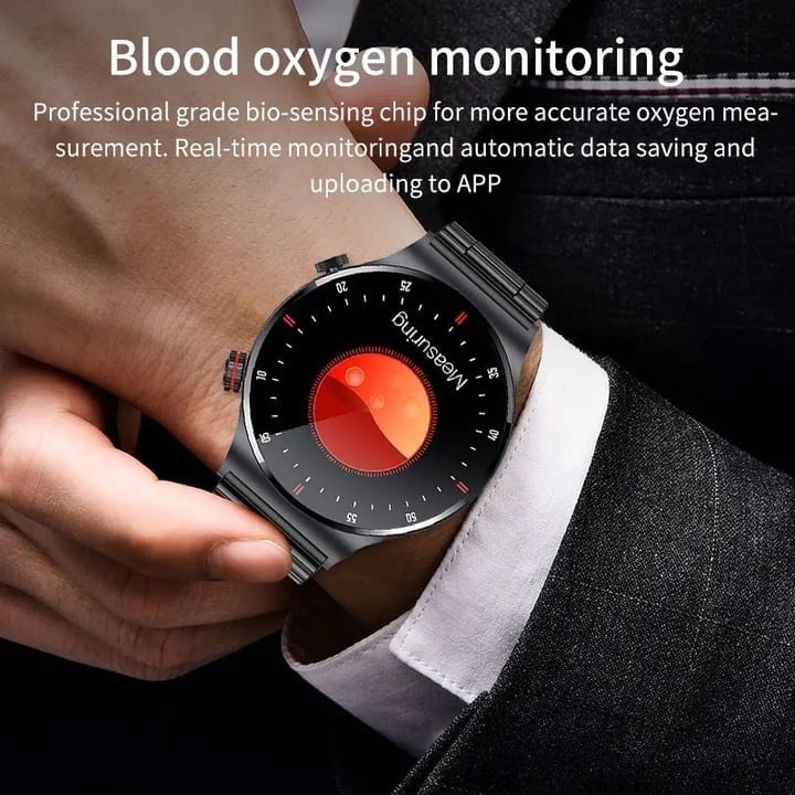 Picture of LIGE BW0382 ECG+BP+NFC  Bluetooth call Smart watch Men Heart rate Blood pressure Full touch sports Fitness Watches Bluetooth Call for Android iOS smart watch with Steel and Silicon belt