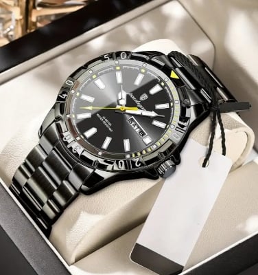 Picture of POEDAGAR 959 Luxury Quartz Man Watch Waterproof Luminous Date Week Men Watch Military Stainless Steel Men's Watches Sport Male Clock