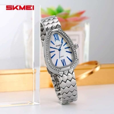Picture of SKMEI 2331 Women Quartz Watch Creative Fashion Casual Wristwatch Waterproof World Time Decoration Stainless Steel Watch