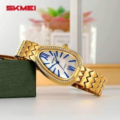 Picture of SKMEI 2331 Women Quartz Watch Creative Fashion Casual Wristwatch Waterproof World Time Decoration Stainless Steel Watch