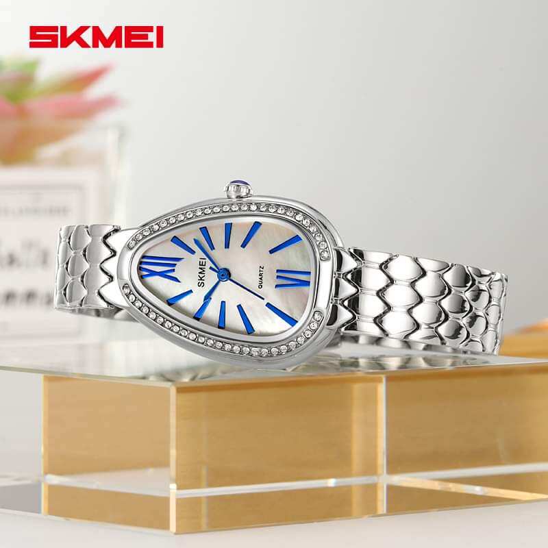 Picture of SKMEI 2331 Women Quartz Watch Creative Fashion Casual Wristwatch Waterproof World Time Decoration Stainless Steel Watch