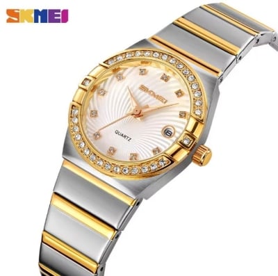 Picture of SKMEI 2342 new special discount Ladies watch Stainless Steel Quartz Wristwatch Women Top Brands Luxury Watches Fashion Simple Waterproof Ladies Watch