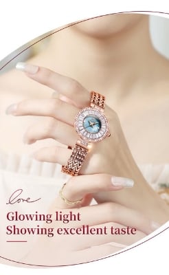 Picture of OLEVS 9959 Original Elegant Quartz Woman Watch Top Brand Waterproof Watch For Women Stainless Steel Luxury Diamond Hand Clock