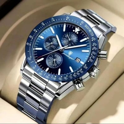 Picture of POEDAGAR Blue Men’s Watches Top Brand Luxury Chronograph Watch