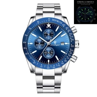Picture of POEDAGAR Blue Men’s Watches Top Brand Luxury Chronograph Watch