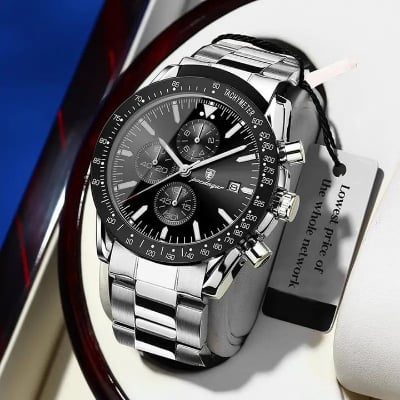 Picture of POEDAGAR Blue Men’s Watches Top Brand Luxury Chronograph Watch