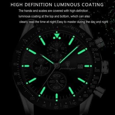 Picture of POEDAGAR Blue Men’s Watches Top Brand Luxury Chronograph Watch