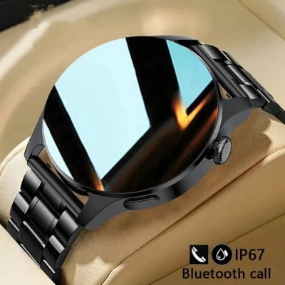 Picture of LIGE 2025 BW0256  New Bluetooth Call Smartwatch - Full Touch Sport Fitness Clock - Stay Connected and Active with Free extra silicon belt-Black