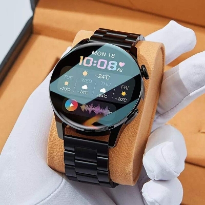 Picture of LIGE 2025 BW0256  New Bluetooth Call Smartwatch - Full Touch Sport Fitness Clock - Stay Connected and Active with Free extra silicon belt-Black