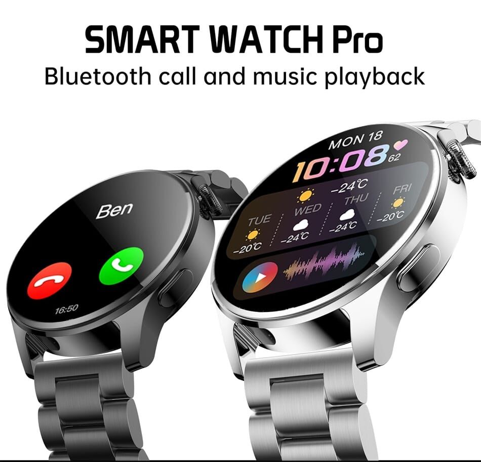 Picture of LIGE 2025 BW0256  New Bluetooth Call Smartwatch - Full Touch Sport Fitness Clock - Stay Connected and Active with Free extra silicon belt-Black