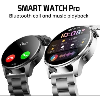 Picture of LIGE 2025 BW0256  New Bluetooth Call Smartwatch - Full Touch Sport Fitness Clock - Stay Connected and Active with Free extra silicon belt-Black